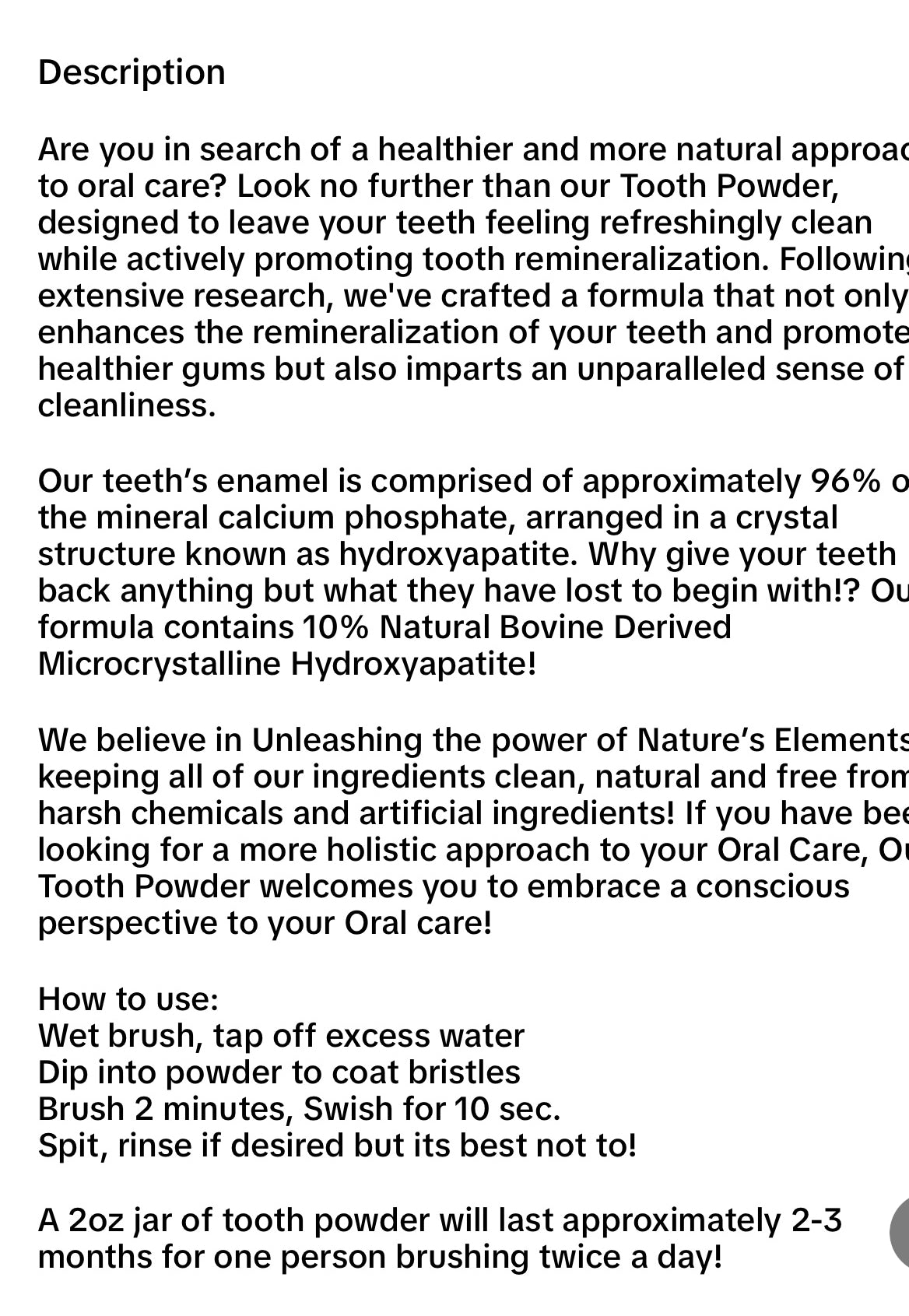 Tooth Powder